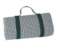 Les Jardins de la Comtesse - Tovaglia Rettangolare da Picnic XL Vichy Verde Scuro - Cotone/Risvolto Impermeabile Poliestere - 140 x 280 cm - Anche per Tavolo da Giardin - Pieghevole/Portatile