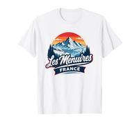 Les Menuires Francia Stazione sciistica Grafico Montagna Maglietta