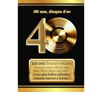 Les mots sont des cadeaux Biglietto di compleanno 40 anni | 40 anni disco d'oro | Regalo 40 anni uomo donna | Biglietto di auguri di buon compleanno originale | Biglietto di auguri grande segno XXL
