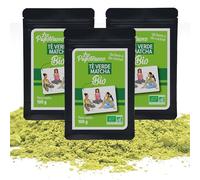 LES PAPOTEUSES | Tè Matcha BIO | Confezione da 3 x 100g | Tè Verde Biologico in Polvere | Te Matcha per Latte e Cucina | Compatibile con Kit Matcha, Chasen e Accessori