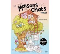 Les petites Maisons des Chats à colorier: Beau cahier de coloriage / chats mignons dans des cabanes / palettes d'inspiration de couleurs / 11 illustrations mises en couleur