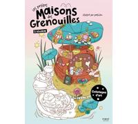 Les petites Maisons des Grenouilles: Beau cahier de coloriage / chats mignons dans des cabanes / palettes d'inspiration de couleurs / 11 illustrations mises en couleur