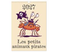 Les petits animaux pirates (Calendrier mural 2027 DIN A4 horizontal), CALVENDO c