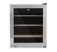 LES PETITS CHAMPS Cantina per vino 15 bottiglie CAVC15, porta in acciaio inossidabile, anti-UV, termostato da 4°C a 18°C, silenziosa, illuminazione a LED