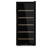 LES PETITS CHAMPS Cantina per vino 91 bottiglie, CAVCDB91 Black Edition, 204L, 2 zone di temperatura, design elegante in acciaio inossidabile, regolazione da 5°C a 18°C