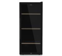 LES PETITS CHAMPS Cantinetta per vino CAVCB122, 122 bottiglie, 242L, 3 ripiani, regolabile da 5 a 20 °C, raffreddamento termoelettrico, design elegante, luce LED, vetro anti-UV, Nero