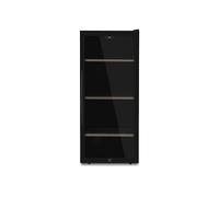 LES PETITS CHAMPS Cantinetta per vino CAVCB122, 122 bottiglie, 242L, 3 ripiani, regolabile da 5 a 20 °C, raffreddamento termoelettrico, design elegante, luce LED, vetro anti-UV, Nero