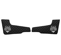 Les pièces latéras de kram-tuck sur la passaient 2 pièces, compatibile ave volvo fh4 2013, noir, cuir synthétique sur eponge 1cm, certificato D'ergiène, broderie de logo