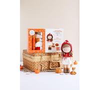 Les poupée de Lulu au crochet et ses accessoires : Lulu dans les bois: Coffret avec 5 pelotes 100 % coton de 25g, 1 crochet de 2.5, de la ouate de ... de fil noir à broder + 1 aiguille à bout rond