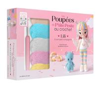 Les poupées de P'tite peste au crochet - Lili & son compagnon: Coffret avec 1 livre, 5 pelotes, 1 crochet, de la ouate, du fil à broder et 1 aiguille