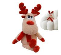 Les Rennes De Noël - Sciarpa Rossa in Peluche Morbido, 50 cm, renna di peluche di Natale, per la casa, il soggiorno, la camera da , gli amici e la famiglia