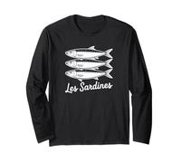 Les Sardines French Bistro Nautical Seafood Art Maglia a Manica
