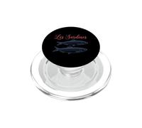 Les Sardines Retro Pesce Grafica Costiera Sardine Estetica PopSockets PopGrip per MagSafe
