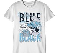 Les Schtroumpfs Bosmurfts004 T-Shirt, Bianco, 8 Anni Bambini e Ragazzi