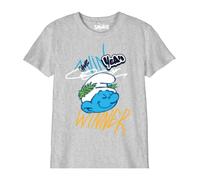 Les Schtroumpfs Bosmurfts005 T-Shirt, Grigio Melange, 14 Anni Bambini e Ragazzi