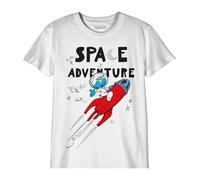 Les Schtroumpfs Bosmurfts009 T-Shirt, Bianco, 14 Anni Bambini e Ragazzi