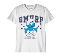 Les Schtroumpfs Bosmurfts016 T-Shirt, Bianco, 8 Anni Bambini e Ragazzi