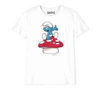 Les Schtroumpfs Bosmurfts026 T-Shirt, Bianco, 12 Anni Bambini e Ragazzi