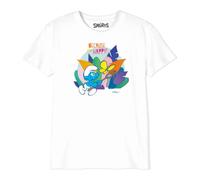 Les Schtroumpfs Bosmurfts028 T-Shirt, Bianco, 12 Anni Bambini e Ragazzi