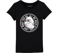 Les Schtroumpfs Gismurfts004 T-Shirt, Nero, 10 Anni Bambine e Ragazze