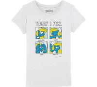 Les Schtroumpfs Gismurfts011 T-Shirt, Bianco, 12 Anni Bambine e Ragazze