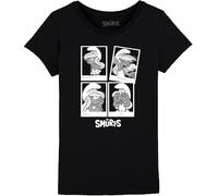Les Schtroumpfs GISMURFTS014 T-Shirt, Nero, 8 Anni Ragazza, Nero, 8 Anni
