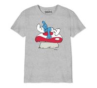 Les Schtroumpfs T - Camicia da Ragazzo, Grigio Melange, 12 Anni