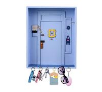 Les-Theresa Friends Monica's Door Wall Key Holder, Portachiavi Da Parete Purple Door Open Shadow Box Friends Key Holder Per Il Regalo Da Parete Per Gli Amanti Delle Serie Tv (Blu)