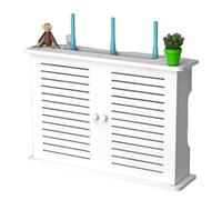 Les-Theresa Scatola Portaoggetti per Router Wifi, Scatola Router Wifi da Parete, Mensola Porta Routers Wifi da Parete, Armadietto per Routers per Cavi TV, Computer (Persiana a Doppio Strato)