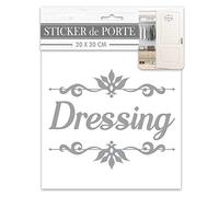 Les Trésors De Lily R2099 - Adesivo porta "Dressing", 20 x 20 cm, colore: Grigio