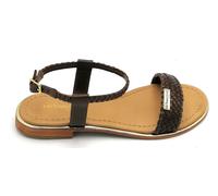 Les Tropeziennes Hippy sandalo pelle intrecciata castagna cinturino f.cuoio T