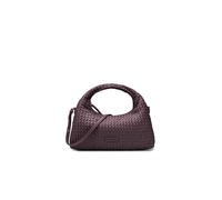 LES VISIONNAIRES Borsa in pelle - Borsa a mano SADIE GRANDE WEAVE SILKY rosso scuro