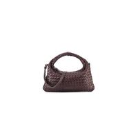 LES VISIONNAIRES Borsa in pelle - Borsa a mano SADIE WEAVE SILKY rosso scuro