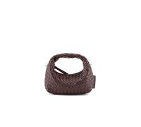 LES VISIONNAIRES Borsa in pelle - Mini Bag GRETA MICRO WEAVE SILKY rosso scuro