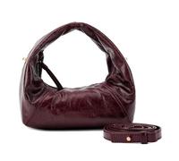 Les Visionnaires Greta Icon Crinkle Mini Borsa a mano rosso bordò, pelle, donna
