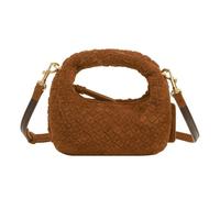 LES VISIONNAIRES Greta Micro weave Borsetta Pelle 20 cm marrone