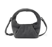 LES VISIONNAIRES Greta Mini Essential Borsetta Vera Pelle 23 cm grigio