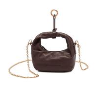 LES VISIONNAIRES Greta Nano Borsetta Pelle 17 cm marrone