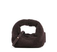 Les Visionnaires Greta Teddy Micro Borsa a tracolla marrone scuro, pelliccia, donna