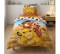 Jerry Fabrics Parure letto Le Roi Lion 100% cotone reversibile 140x200 cm + federa 65x65 cm