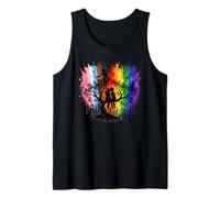 Lesbian Girls Kissing on Tree Branch Rainbow Silhouette Canotta