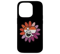 Lesbian Les Pride Disabled Wheelchair Heart Flower Petals Custodia per iPhone 14 Pro