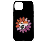 Lesbian Les Pride Disabled Wheelchair Heart Flower Petals Custodia per iPhone 15 Plus