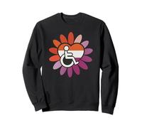 Lesbian Les Pride Disabled Wheelchair Heart Flower Petals Felpa
