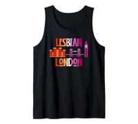 Lesbica Londra LGBTQI Orgoglio lesbico Colori Bandiera UK Canotta