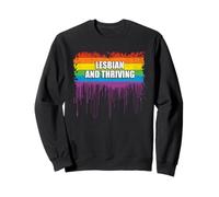 Lesbiche e fiorenti LGBT-Q Pride Month Rainbow Flag Felpa