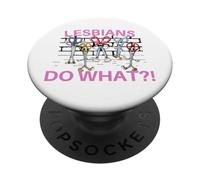 Lesbiche Fare Cosa?! Divertente Forbice Gay Pride LGBTQ Pun PopSockets PopGrip Adesivo