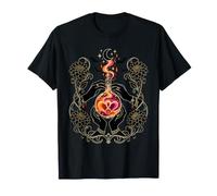 Lesbiche Pozione Amore Cuori Strega Halloween Arte Maglietta