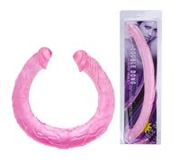 lesbo dildo realistico DOPPIO pene jelly lungo anale vaginale 44cm intimo sexy