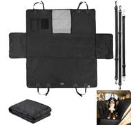 Lescars Coprisedile Auto per Cani per Sedile Posteriore con Protezioni Laterali e Finestra, Nero, 155 x 137 cm